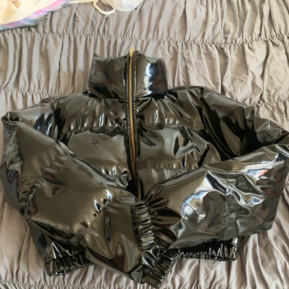 Patent leather jacket
